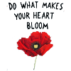 Do what makes your heart bloom.