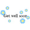 get well soon blue flowers