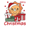 Triceratops Christmas Gift Winter Animals