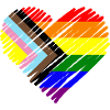 Pride Heart Chevron Pattern