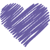 Purple Sketch Heart