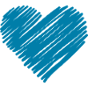 Blue Brush Heart