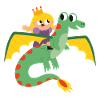 Princess on dragon