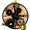 Steampunk Clock with Mechanic