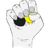 Testicles black yellow