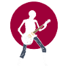 Skelettgitarrist Gitarrenspieler