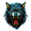 angry wolf