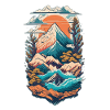 Mountains Hiking Sunset