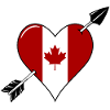 Canada flag heart in love
