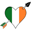 Irlande drapeau coeur amoureux
