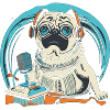 Mops Podcast Podcaster Geschenk