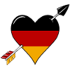 Allemagne drapeau coeur amoureux