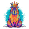 Capybara avec capybara couronne