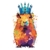 Capybara avec capybara couronne