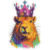 Capybara with crown capybara