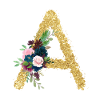 Letter to gold floral