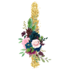Buchstabe i gold floral