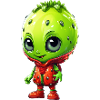 Kawaii Alien Strawberry: Extraterrestre mignon