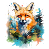 Rotfuchs, Aquarellfuchs