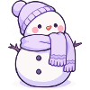 Cute Christmas Snowman - Holiday Design