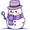 Cute Christmas Snowman - Holiday Design