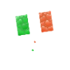 Cœurs de drapeau irlandais