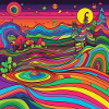 Trippy Landschaft