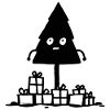 Christmas Tree Doodle - Black