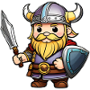 Viking mignon avec épée