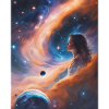 Goddess transcends in stardust