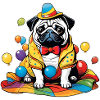 Niedlicher Mops mit Hut