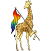 Giraffe Rainbow Flag