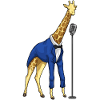 Giraffe Singer Microphone Singing