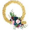Buchstabe q gold floral