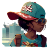 Urban Girl with Sunglasses