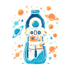 Astronaut Milchstrasse