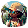 Black Man on Tropical Island