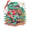 Dinosaur Trex Christmas