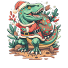 Dinosaur Trex Christmas