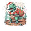 Dinosaur Trex Christmas