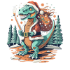 Dinosaur Trex Christmas