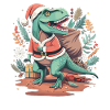 Dinosaur Trex Christmas