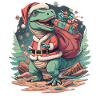 Dinosaur Trex Christmas