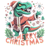 Dinosaurier Trex Weihnachten