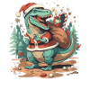 Dinosaur Trex Christmas