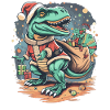 Dinosaur Trex Christmas