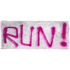 Graffiti PINK text RUN