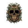 Floral skull