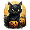Citrouille d’Halloween Black Cat - Chat
