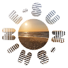 Golden sunset on the beach